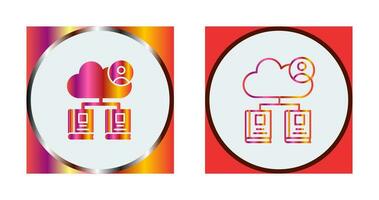 Cloud Library Vector Icon