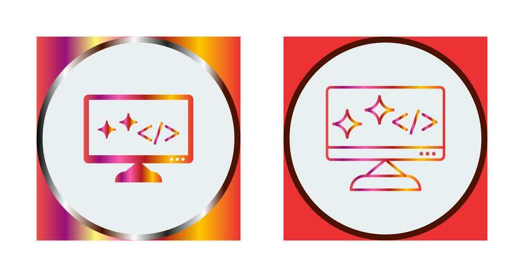 Unique Clean Code Vector Icon