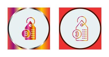 Bitcoin Label Tag Vector Icon