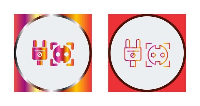 icono de vector de enchufe