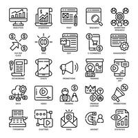 Digital marketing , Thin Line and Pixel Perfect Icons set. vector