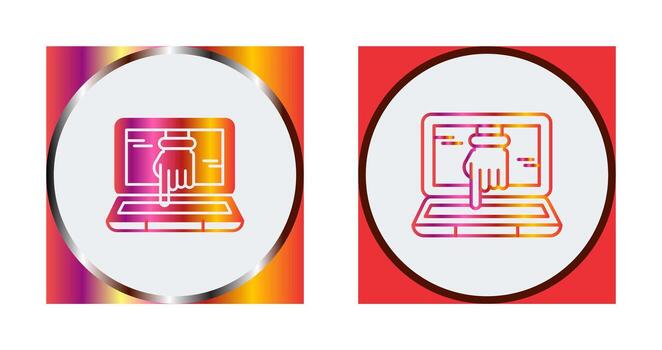 Computer Hacking Vector Icon