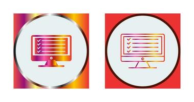 Online Checklist Vector Icon