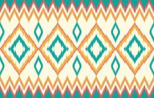 Ethnic abstract ikat art. Aztec ornament print. geometric ethnic pattern seamless  color oriental.  Design for background ,curtain, carpet, wallpaper, clothing, wrapping, Batik, vector illustration.