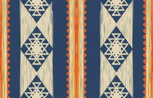 Ethnic abstract ikat art. Aztec ornament print. geometric ethnic pattern seamless  color oriental.  Design for background ,curtain, carpet, wallpaper, clothing, wrapping, Batik, vector illustration.