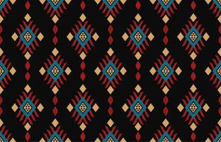 Ethnic abstract ikat art. Aztec ornament print. geometric ethnic pattern seamless  color oriental.  Design for background ,curtain, carpet, wallpaper, clothing, wrapping, Batik, vector illustration.