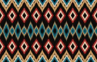 Ethnic abstract ikat art. Aztec ornament print. geometric ethnic pattern seamless  color oriental.  Design for background ,curtain, carpet, wallpaper, clothing, wrapping, Batik, vector illustration.