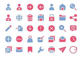 Ui flat two-color icons set simple perfect.The collection includes in business development, programming, web design, app design, and more. vector