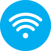 Wireless wifi or sign for remote internet access icon on white background, Flat style for graphic and web design png