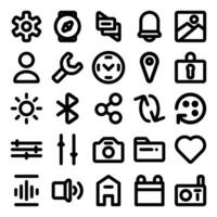 a collection of outline icons themed with important UI tools suitable for design projects vector