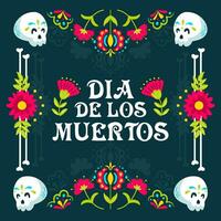 día de el muerto. dia Delaware muertos. catrina, el garbancera cráneo, el elegante calaca, festivo esqueleto, el óseo bailarín. vector ilustración en Clásico estilo. para carteles, postales, pancartas, diseño