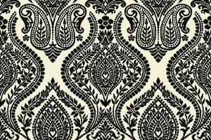 Floral vintage seamless pattern for retro wallpapers. Enchanted Vintage Flowers. Arts and Crafts movement inspired. Design for wrapping paper, wallpaper, fabrics and fashion clothes. Ikat pattern. vector