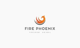 Flying phoenix logo vector illustration