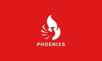 Flying phoenix logo vector illustration