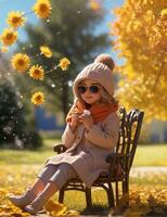 cool sunny weather illustration photo