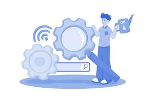 Search Engine Optimization Illustration concept on white background vector