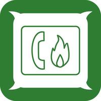 icono de vector de emergencia de incendio único