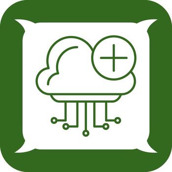 icono de vector de computación en la nube