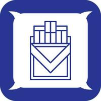 icono de vector de paquete de cigarrillos