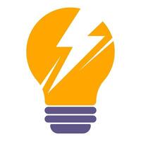 bulb light vector logo icon