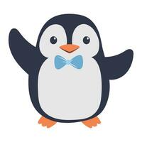 cute penguin winter vector illustration
