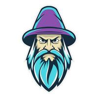 wizard mascot vector logo