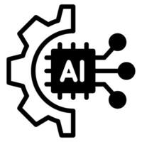 ai y automatización icono vector