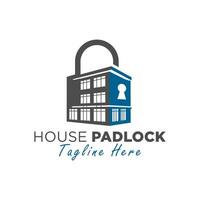 house padlock illustration logo vector