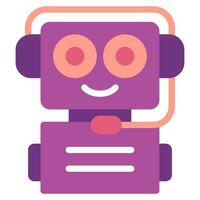AI in Customer Service icon vector
