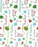 Seamless Christmas Wordings With Elements vector