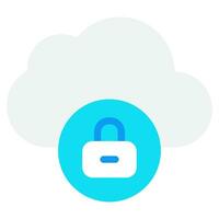 Cloud Data Protection icon vector