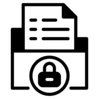 Data Lock icon vector