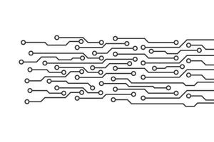 Abstract futuristic circuit board technology background. Circuit board with various technology elements vector