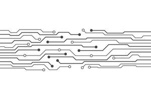 resumen futurista circuito tablero tecnología antecedentes. circuito tablero con varios tecnología elementos vector