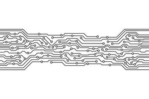 Abstract futuristic circuit board technology background. Circuit board with various technology elements. vector