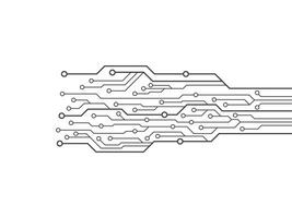 Abstract futuristic circuit board technology background. Circuit board with various technology elements. vector