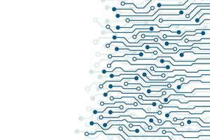 Abstract futuristic circuit board technology background. Circuit board with various technology elements. vector