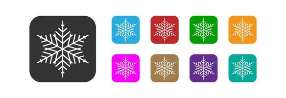 Snowflake in different colors. vector