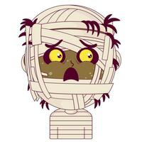 mummy surprised face cartoon cute vector