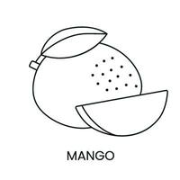 Mango line icon in vector, fruit illustration vector