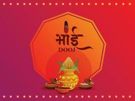 celebrando contento bhai dooj en vistoso Arte estilo antecedentes vector