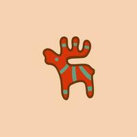 Christmas Santa Reindeer Symbol. Social Media Post. Christmas Decoration Vector Illustration.