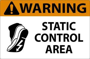 Warning Sign Static Control Area vector