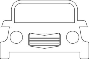 Car line icon design vector