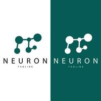 neurona logo, cel adn red vector, y partícula tecnología, sencillo ilustración modelo diseño vector