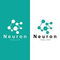 Neuron Logo, Cel Dna Network Vector, And Particle Technology, Simple Illustration Template Design vector