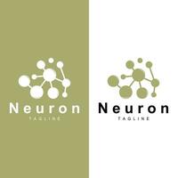 neurona logo, cel adn red vector, y partícula tecnología, sencillo ilustración modelo diseño vector