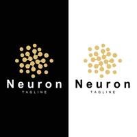 Neuron Logo, Cel Dna Network Vector, And Particle Technology, Simple Illustration Template Design vector