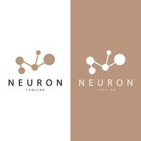 Neuron Logo, Cel Dna Network Vector, And Particle Technology, Simple Illustration Template Design vector