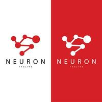 neurona logo, cel adn red vector, y partícula tecnología, sencillo ilustración modelo diseño vector